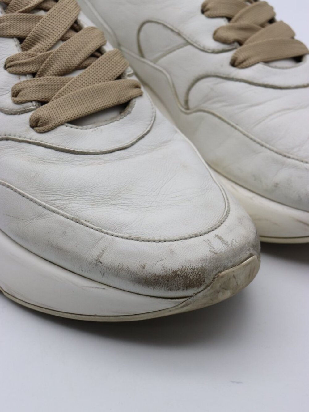 Alexander McQueen Oversized Runner Men's Size EU 44 White Leather Sneakers - Picture 14 of 15